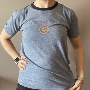 Vintage Chicago Cubs Shirt Let's Play Two! Size Medium